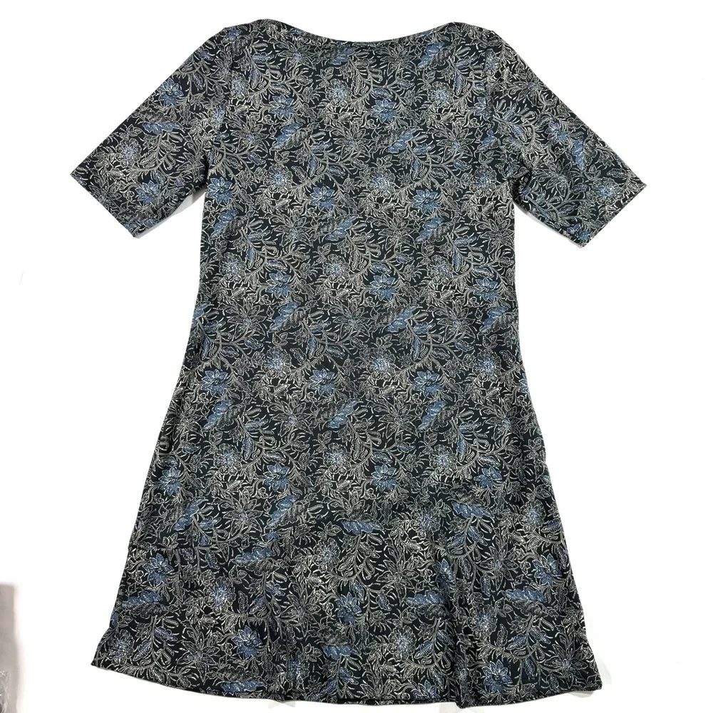 Title Nine Buttah Majorelle Dress Swift Snap Black Floral - Picture 2 of 8